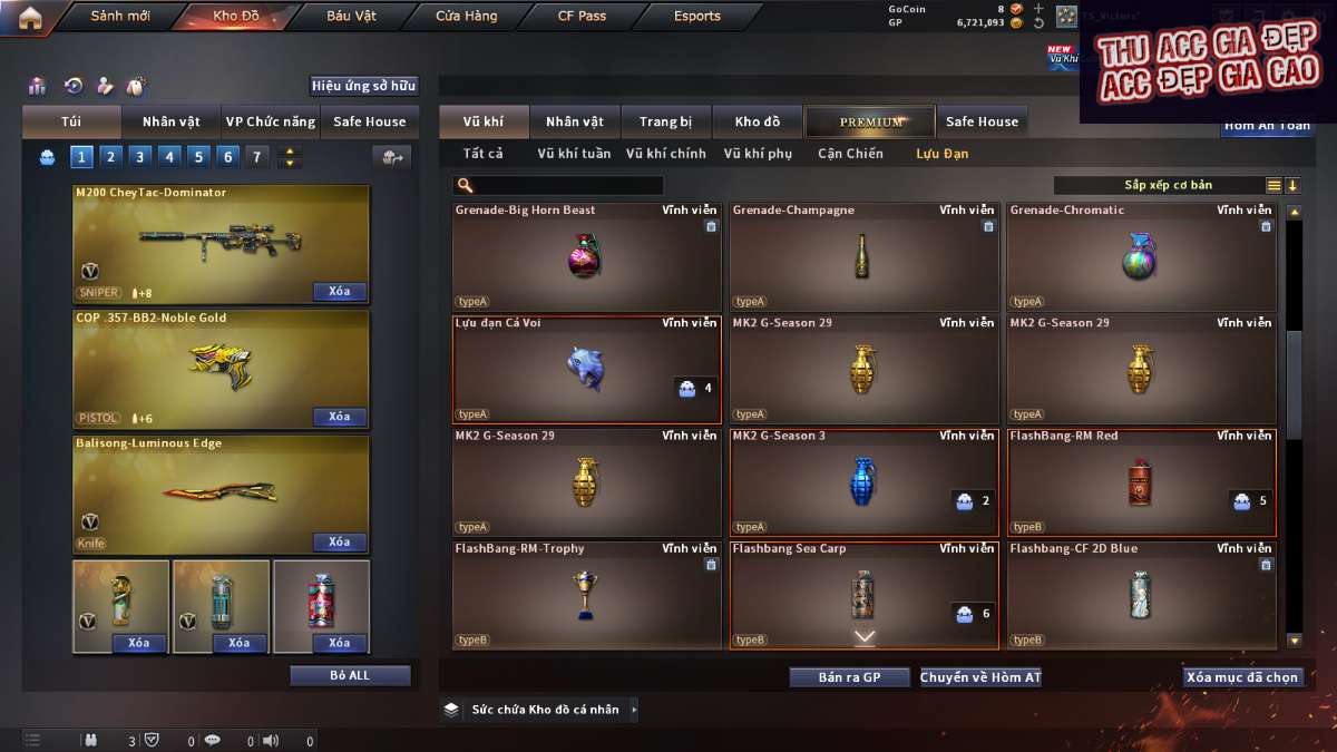 shop acc cf uy tin gia re
